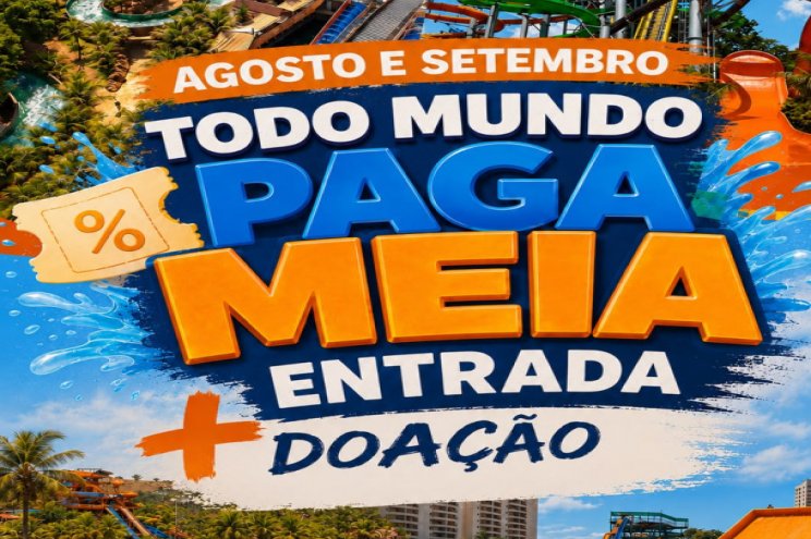 Agosto e Setembro todo mundo paga Meia + Doação 